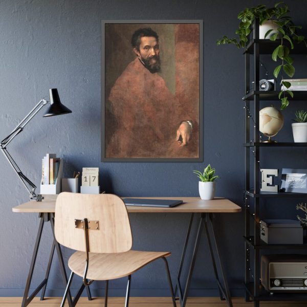Portrait of Michelangelo Buonarroti Framed Poster