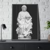 Mary Seated with Child by Michelangelo Buonarroti Framed Poster
