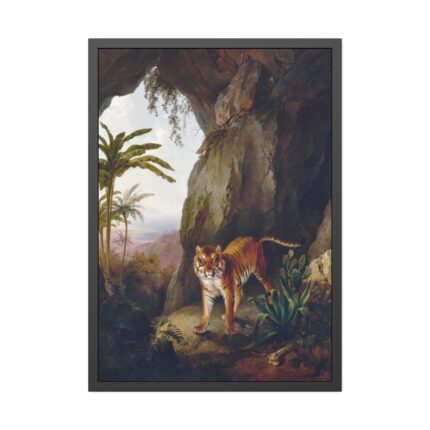 Tiger in a Cave by Jacques by Laurent Agasse Framed Poster