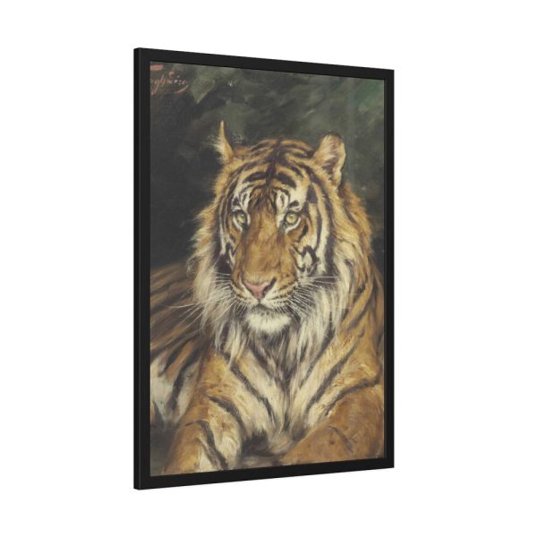 93830-365.jpg A Reclining Tiger by Géza Vastagh Framed Poster
