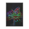 93830-408.jpg Flower Butterfly Light Effect Framed Poster