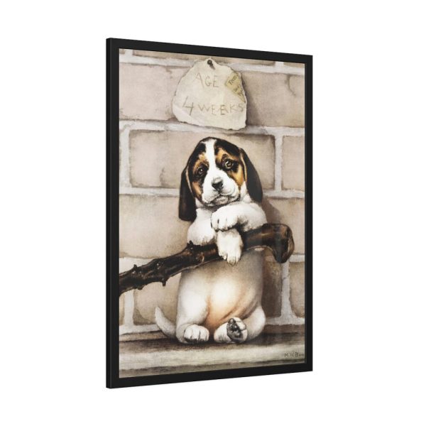 93830-41.jpg Puppy by L. Prang & Co Framed Poster