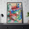 Landscape with Animals by Franz Marc Framed Poster