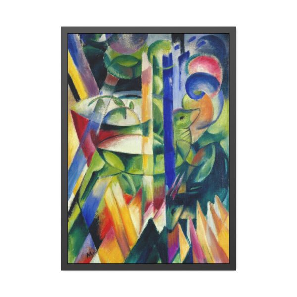 The Little Mountain Goats by Franz Marc Framed Poster