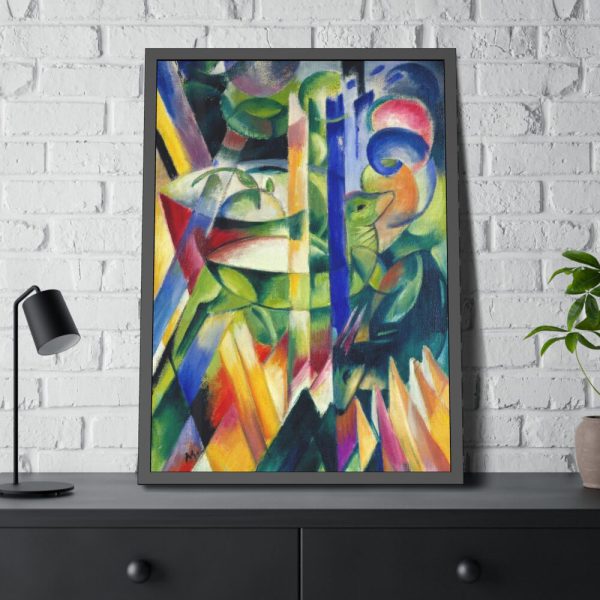 The Little Mountain Goats by Franz Marc Framed Poster