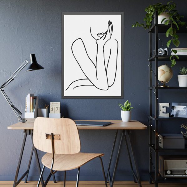 93831-146.jpg Line Art Woman Framed Poster