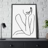 93831-147.jpg Line Art Woman Framed Poster