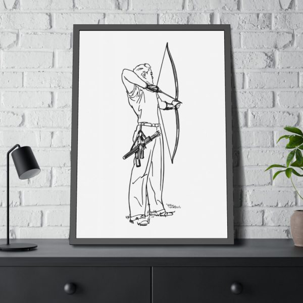 93831-159.jpg Male Archer Aiming Framed Poster