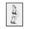 93831-168.jpg Lady Holding Brassiere Framed Poster