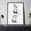 93831-171.jpg Lady Holding Brassiere Framed Poster