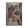93831-184.jpg Ceiling fresco of creation in the Sistine Chapel, by Michelangelo Buoanorroti Framed Poster