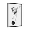 93831-197.jpg Bowling Woman Framed Poster