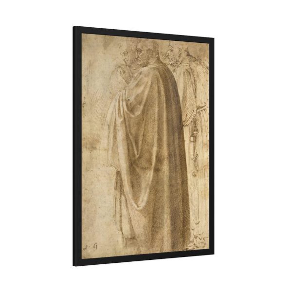 93831-209.jpg Three Standing Men in Wide Cloaks by Michelangelo Buonarroti Framed Poster