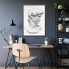 93831-214.jpg David statue's head by Michelangelo Buonarroti Framed Poster