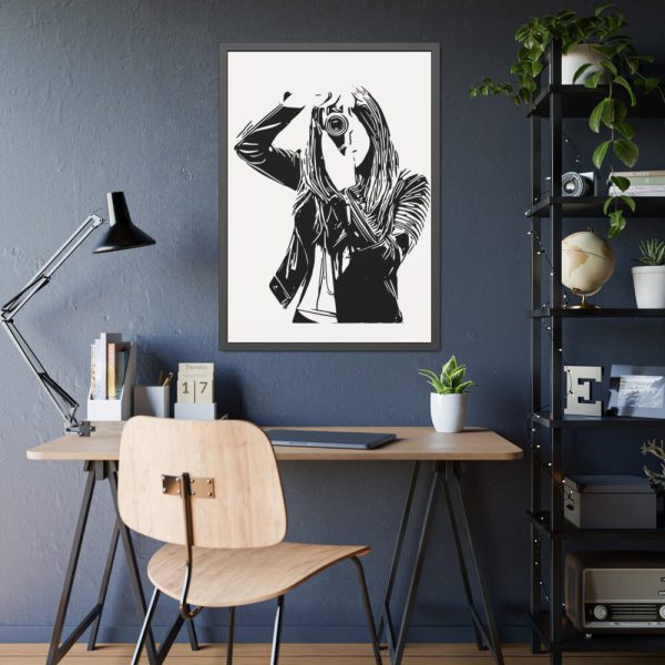 93831-234.jpg Woman Photographer Framed Poster