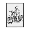 93831-236.jpg Biker Riding Motorcycle Framed Poster