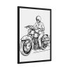93831-237.jpg Biker Riding Motorcycle Framed Poster