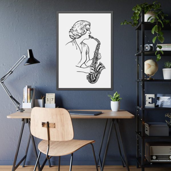 93831-242.jpg Saxophonist Framed Poster
