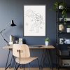 93831-246.jpg Astronaut Line Art Framed Poster