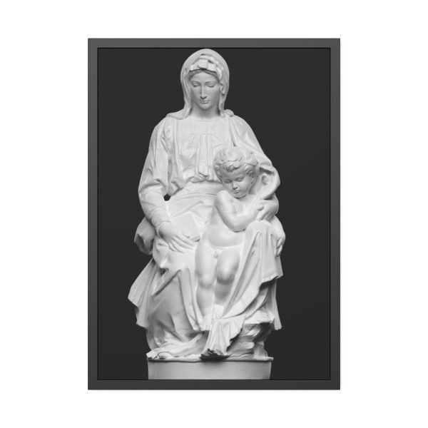 Mary Seated with Child by Michelangelo Buonarroti Framed Poster