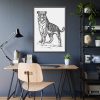 Vintage Tiger Animal Illustration Framed Poster