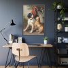 93831-38.jpg Two Dogs by a Kennel by Conradijn Cunaeus Framed Poster