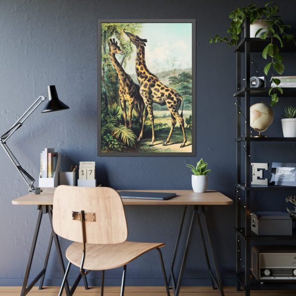 93831-382.jpg Giraffe from Johnson's Household Book of Nature by John Karst Framed Poster