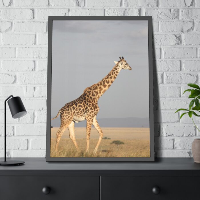 Giraffe in the Nature Framed Poster - Image 8