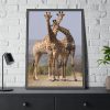 Giraffe Family Framed Poster