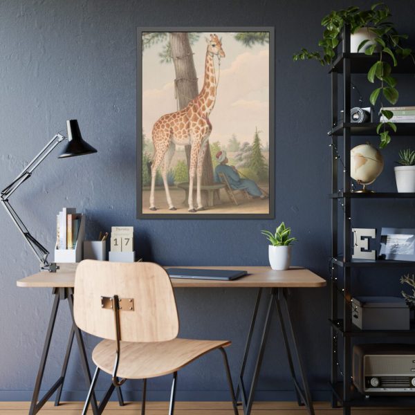 93831-398.jpg Study of the Giraffe by Nicolas Hüet Framed Poster