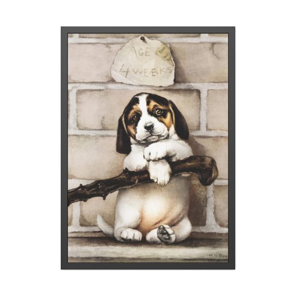 93831-40.jpg Puppy by L. Prang & Co Framed Poster