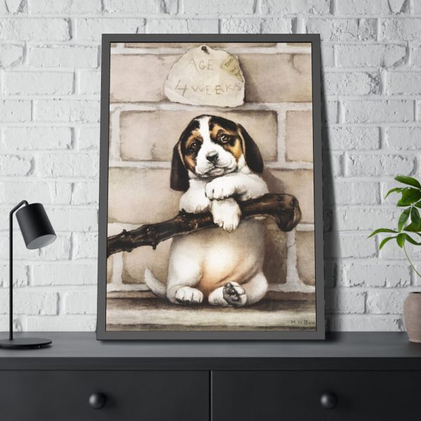 93831-43.jpg Puppy by L. Prang & Co Framed Poster