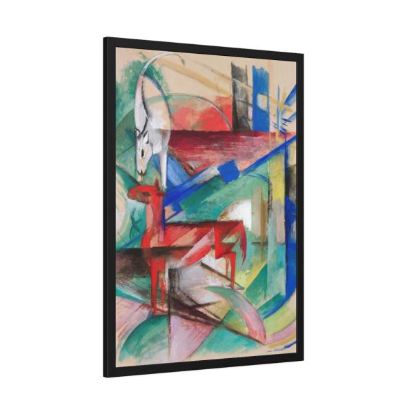 Landscape with Animals by Franz Marc Framed Poster