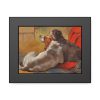 A Hound and a Bearded Collie by John Frederick Herring Framed Poster