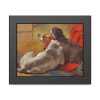 A Hound and a Bearded Collie by John Frederick Herring Framed Poster