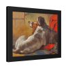 A Hound and a Bearded Collie by John Frederick Herring Framed Poster