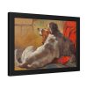 A Hound and a Bearded Collie by John Frederick Herring Framed Poster