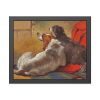 A Hound and a Bearded Collie by John Frederick Herring Framed Poster
