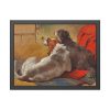 A Hound and a Bearded Collie by John Frederick Herring Framed Poster