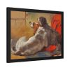 A Hound and a Bearded Collie by John Frederick Herring Framed Poster