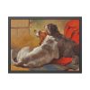 A Hound and a Bearded Collie by John Frederick Herring Framed Poster