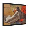 A Hound and a Bearded Collie by John Frederick Herring Framed Poster