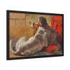 A Hound and a Bearded Collie by John Frederick Herring Framed Poster