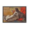 A Hound and a Bearded Collie by John Frederick Herring Framed Poster