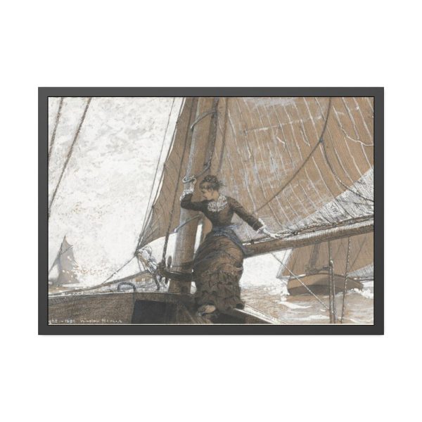 Yachting Girl by Winslow Homer Framed Poster