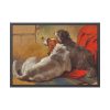 A Hound and a Bearded Collie by John Frederick Herring Framed Poster