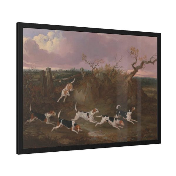 93854-125.jpg Beagles in Full Cry Framed Poster