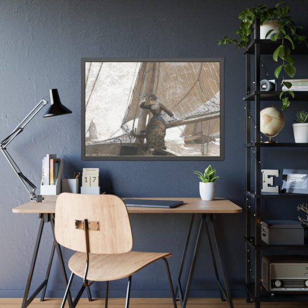 Yachting Girl by Winslow Homer Framed Poster