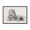 Vintage Lion Illustration by Albert Edelfelt Framed Poster