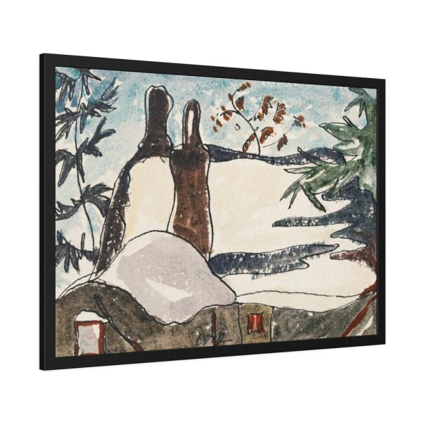 93854-201.jpg Snowy Rooftops and Trees by Arthur Dove Framed Poster